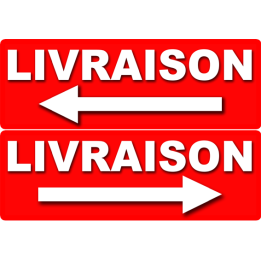 Livraison droite et gauche (2 fois 29x10cm) Sticker / autocollant