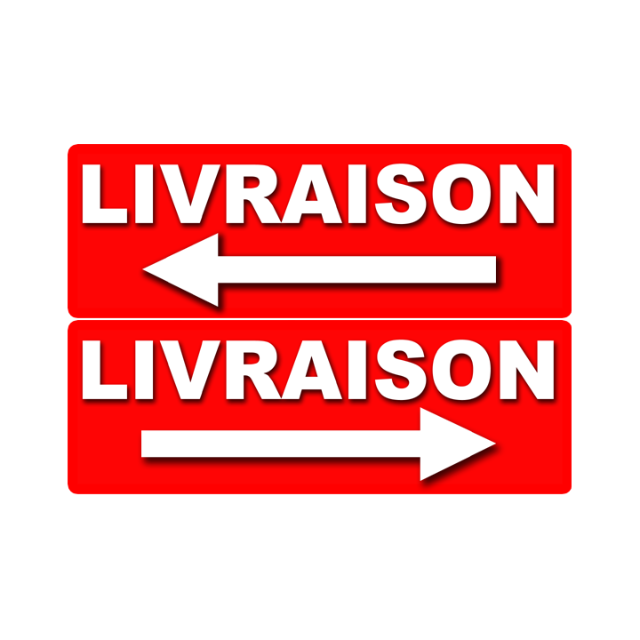 Livraison droite et gauche (2 fois 29x10cm) Sticker / autocollant