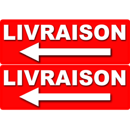 Livraison gauche (2fois 29x10cm) Sticker / autocollant