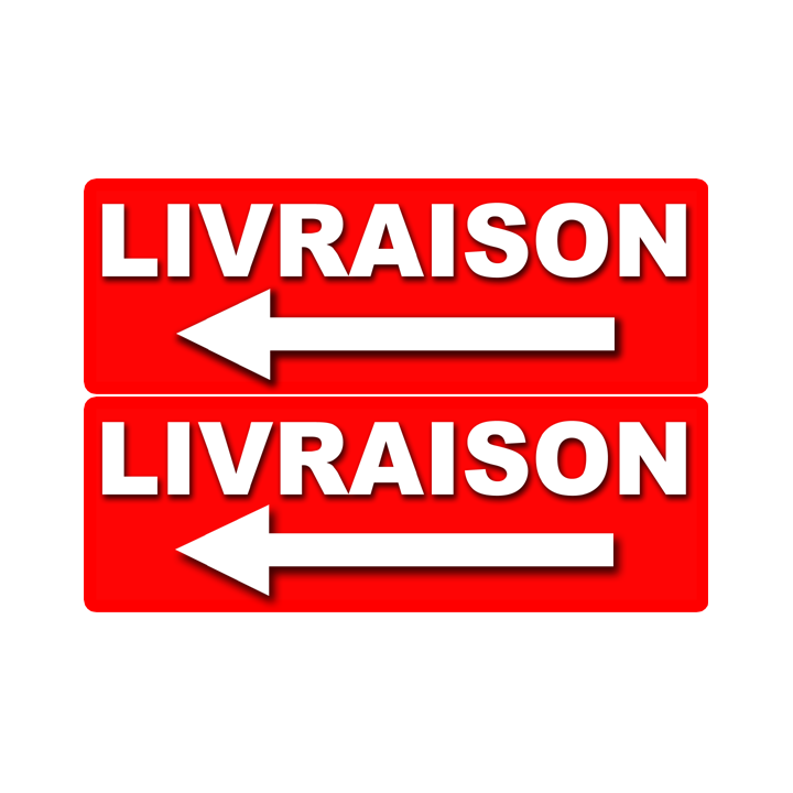 Livraison gauche (2fois 29x10cm) Sticker / autocollant