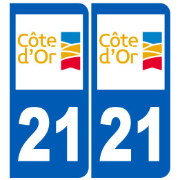 immatriculation 21 Côte-d'Or - Sticker/autocollant