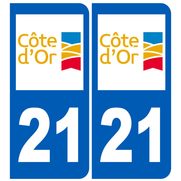immatriculation 21 Côte-d'Or - Sticker/autocollant