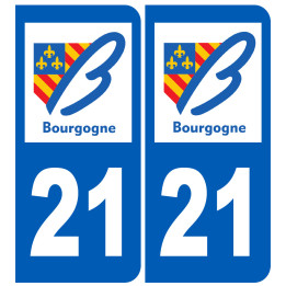 immatriculation 21 Bourgogne - Sticker/autocollant