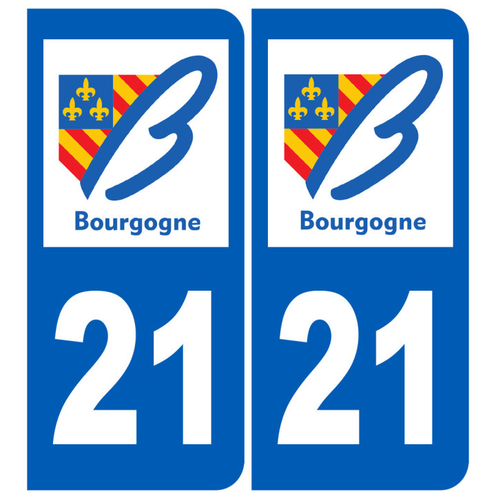 immatriculation 21 Bourgogne - Sticker/autocollant