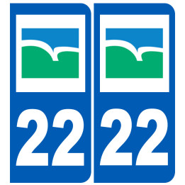 immatriculation 22 Côtes-d'Armor - Sticker/autocollant