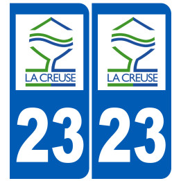immatriculation 23 Creuse - Sticker/autocollant