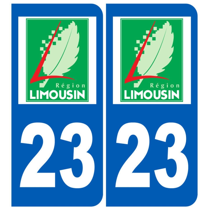 immatriculation 23 Limousin - Sticker/autocollant