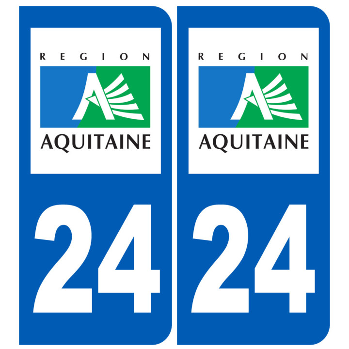 immatriculation 24 Aquitaine - Sticker/autocollant