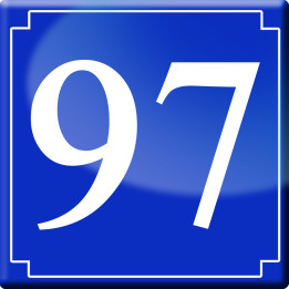 numéroderue97 - classique 10x10cm - Sticker/autocollant