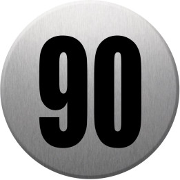 numéroderue90 - gris brossé 10x10cm - Sticker/autocollant