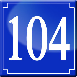numéroderue104 - classique 10x10cm - Sticker/autocollant