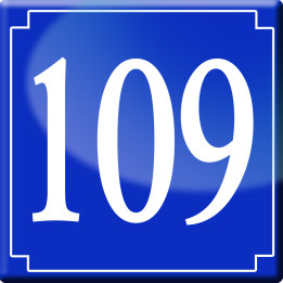 numéroderue109 - classique 10x10cm - Sticker/autocollant
