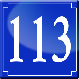 numéroderue113 - classique 10x10cm - Sticker/autocollant