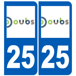 immatriculation 25 Doubs - Sticker/autocollant