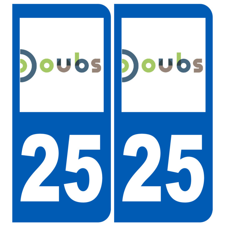 immatriculation 25 Doubs - Sticker/autocollant