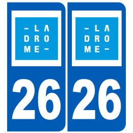 immatriculation 26 Drôme - Sticker/autocollant