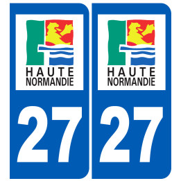 immatriculation 27 Haute Normandie - Sticker/autocollant