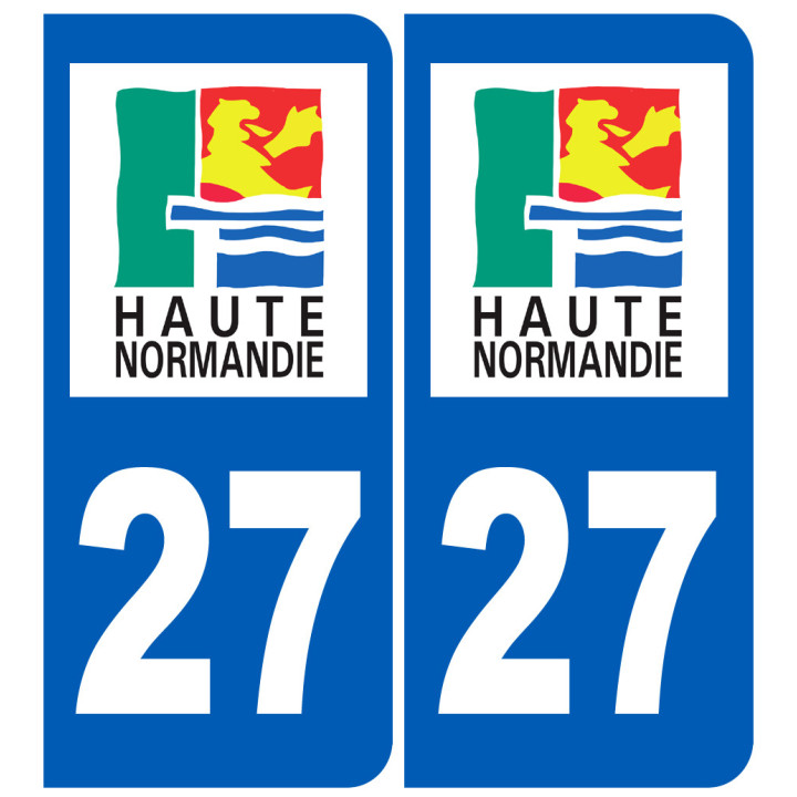 immatriculation 27 Haute Normandie - Sticker/autocollant