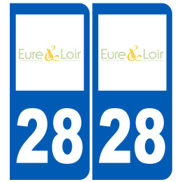immatriculation 28 Eure et Loire - Sticker/autocollant