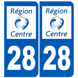 immatriculation 28 Région Centre - Sticker/autocollant