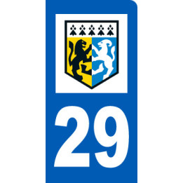 immatriculation motard 29 Finistère - Sticker/autocollant