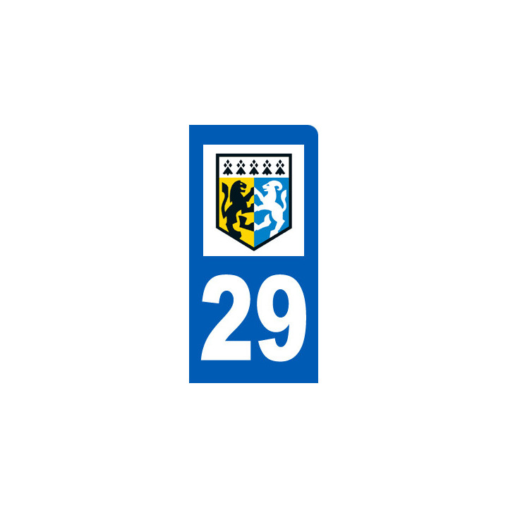 immatriculation motard 29 Finistère - Sticker/autocollant