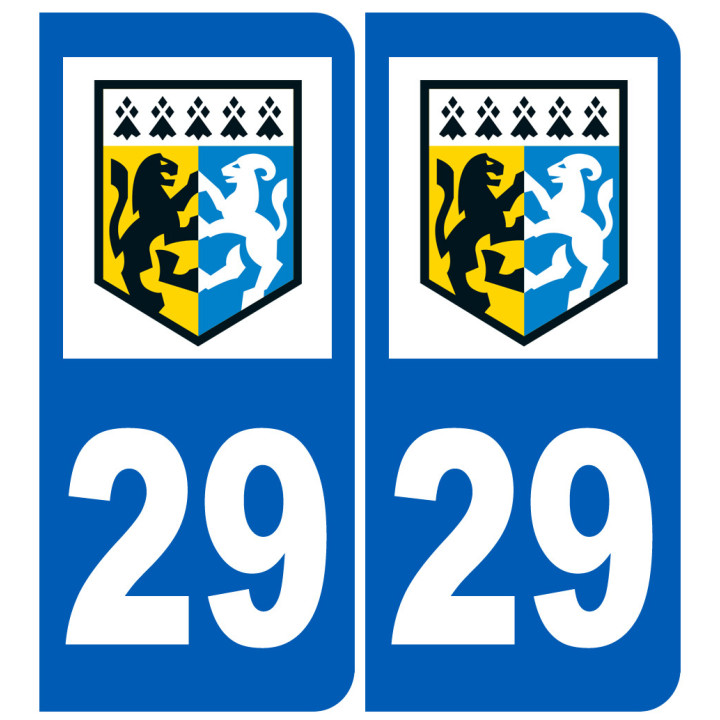 immatriculation 29 Finistère - Sticker/autocollant