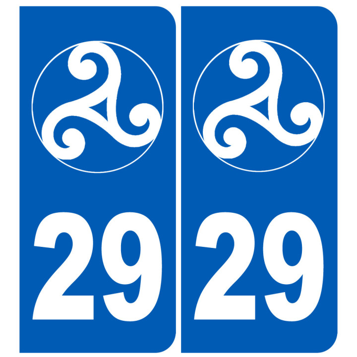 immatriculation 29 trisckel - Sticker/autocollant