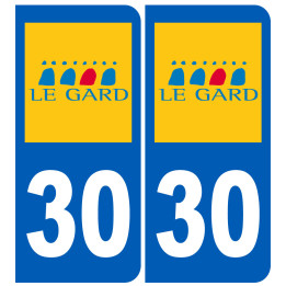 immatriculation 30 Gard - Sticker/autocollant