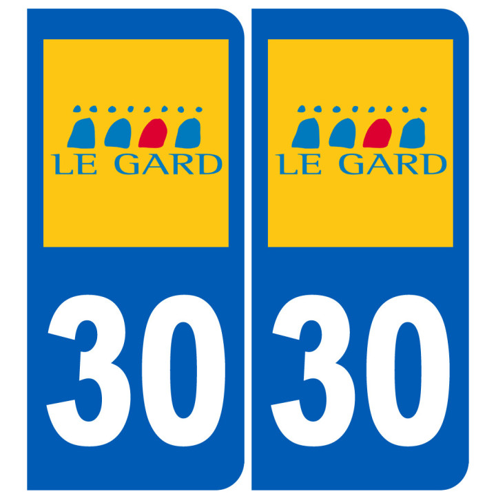 immatriculation 30 Gard - Sticker/autocollant