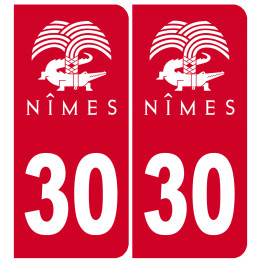 immatriculation 30 Nîmes - Sticker/autocollant