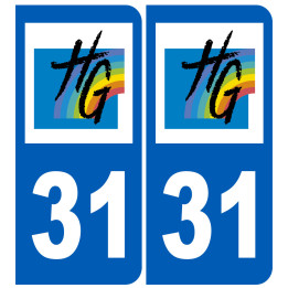 immatriculation 31 Haute-Garonne - Sticker/autocollant