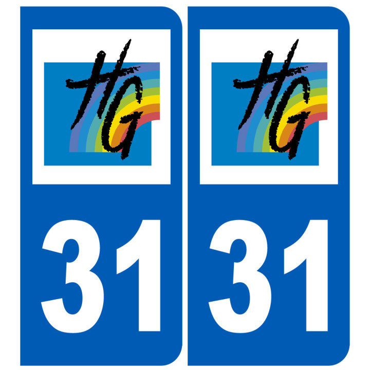 immatriculation 31 Haute-Garonne - Sticker/autocollant