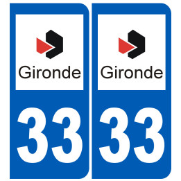 immatriculation 33 Gironde - Sticker/autocollant