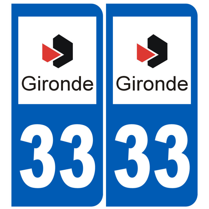 immatriculation 33 Gironde - Sticker/autocollant
