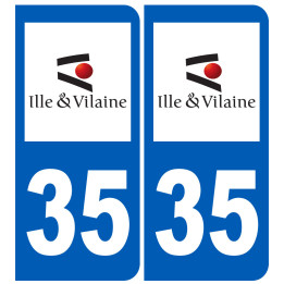 immatriculation 35 Ille-et-Vilaine - Sticker/autocollant
