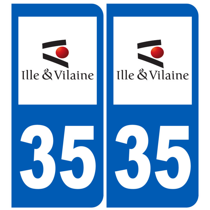 immatriculation 35 Ille-et-Vilaine - Sticker/autocollant