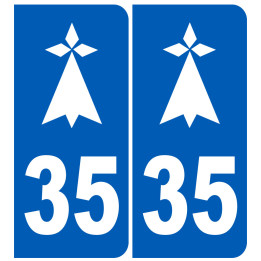 immatriculation 35 hermine - Sticker/autocollant