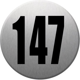 numéroderue147 - gris brossé 10x10cm - Sticker/autocollant