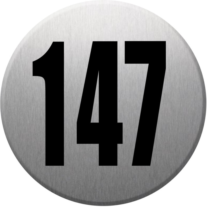 numéroderue147 - gris brossé 10x10cm - Sticker/autocollant