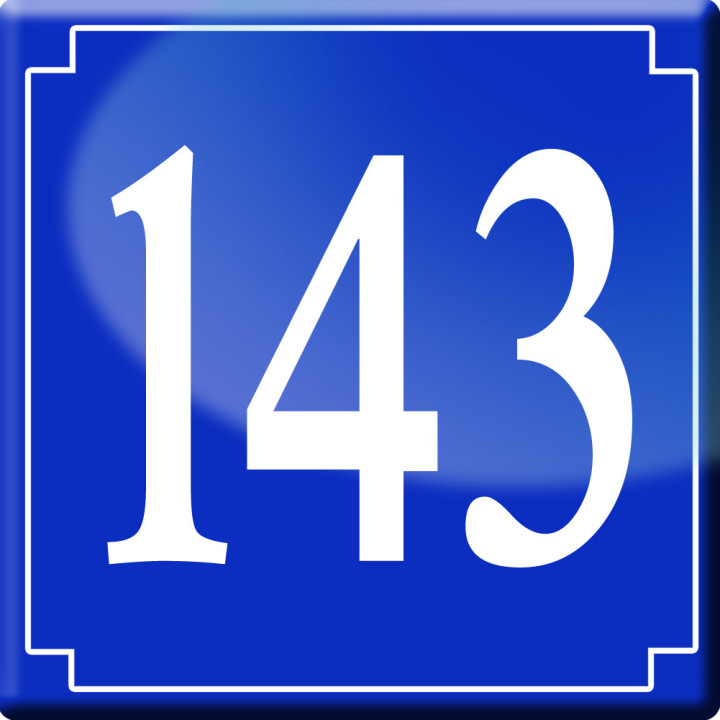 numéroderue143 - classique 10x10cm - Sticker/autocollant