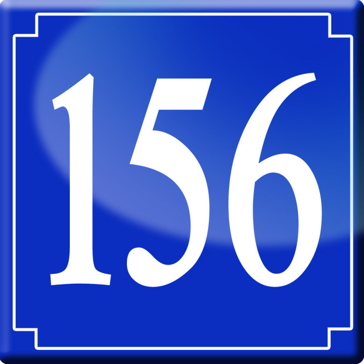 numéroderue156 - classique 10x10cm - Sticker/autocollant