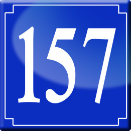 numéroderue157 - classique 10x10cm - Sticker/autocollant