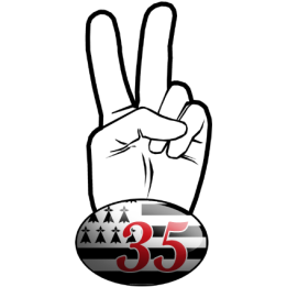 salut de motard breton 35 - Sticker/autocollant