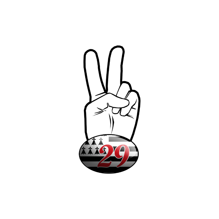 salut de motard breton 29 (10x4,8cm) - Sticker/autocollant