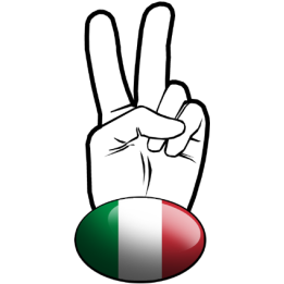 salut de motard italien (10x4,8cm) - Sticker/autocollant