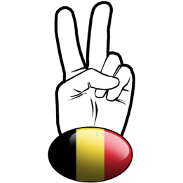 salut de motard belge (10x4,8cm) - Sticker/autocollant