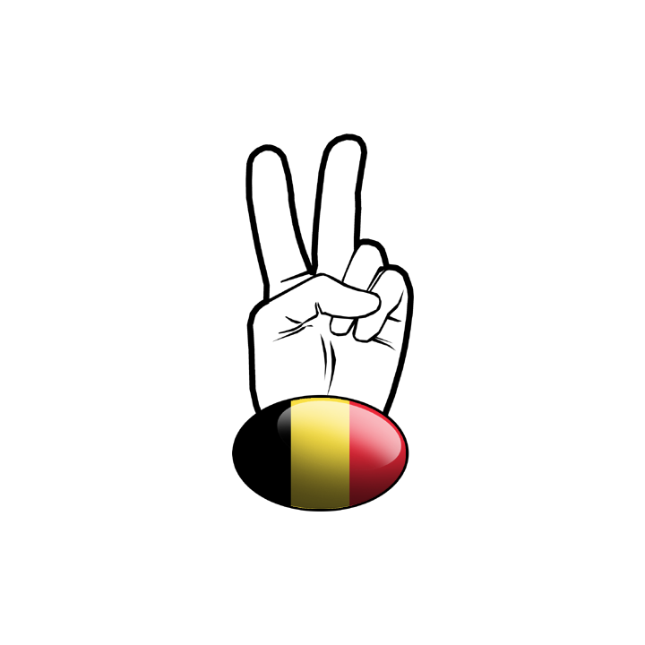 salut de motard belge (10x4,8cm) - Sticker/autocollant