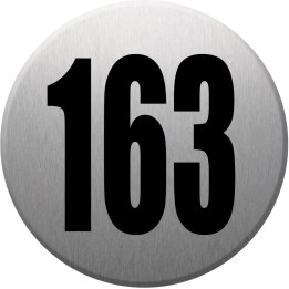 numéroderue163 - gris brossé 10x10cm - Sticker/autocollant