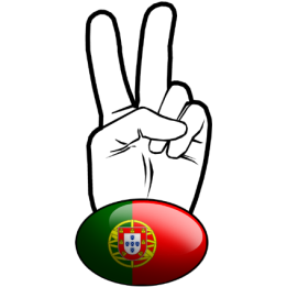 salut de motard portugais (10x4,8cm) - Sticker/autocollant